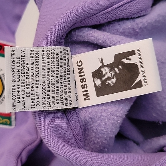 NWT Cross Colours Black Lives Are Loved Hooded Sweatshirt Purple small - Picture 8 of 10